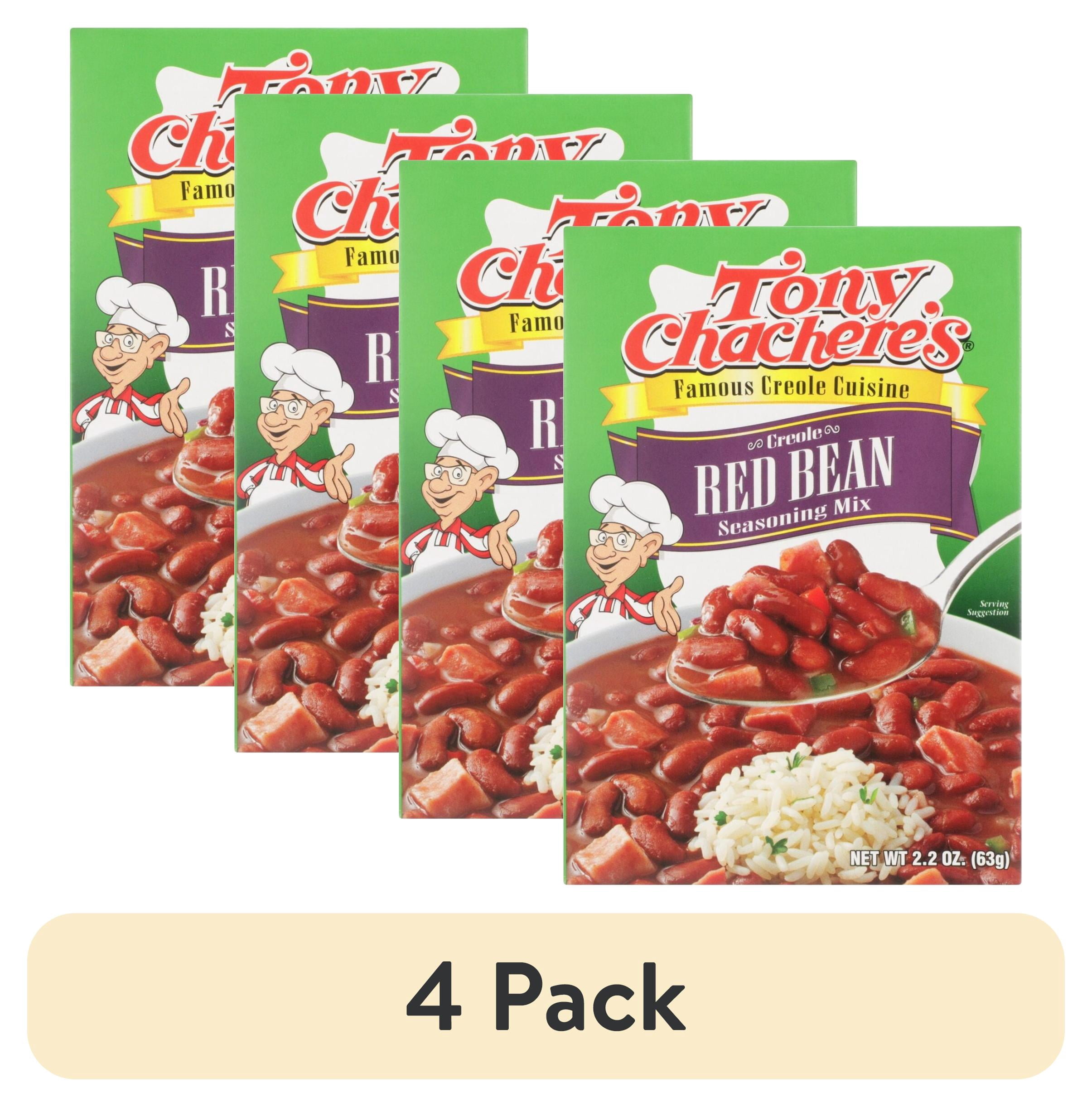 (4 pack) Tony Chachere’s, Red Beans, Seasoning Mix, Cajun, 2.2 oz