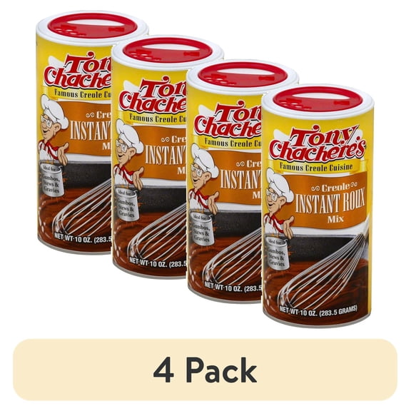 (4 pack) Tony Chacheres, Roux, Cajun, Instant 10 oz, Shelf Stable, Nut Free, No MSG