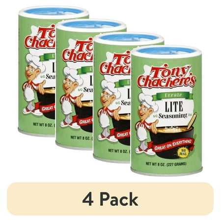 (4 pack) Tony Chachere’s, Seasoning, Cajun, Lite, 8 oz