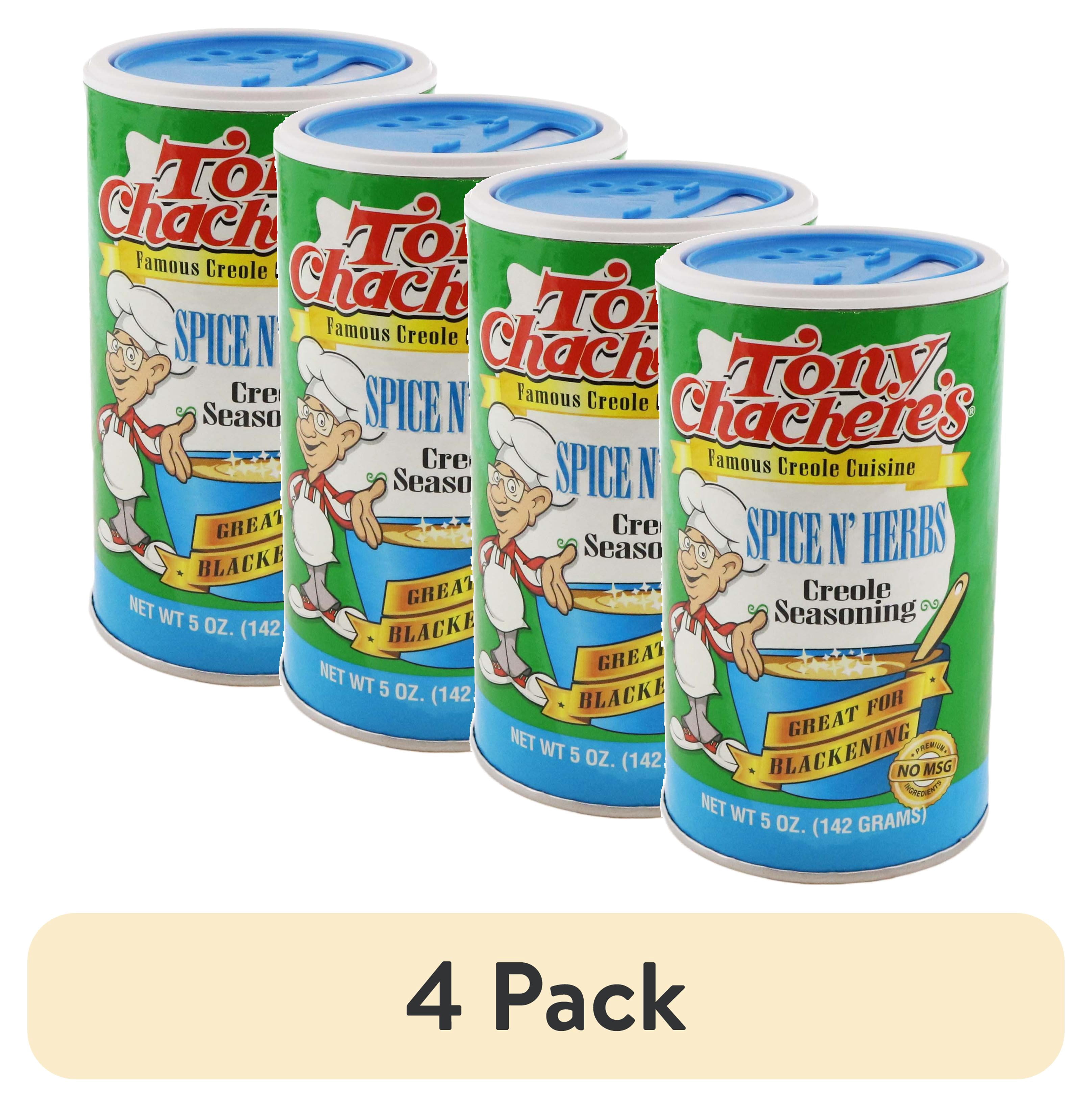 (4 pack) Tony Chachere's Spice N' Herbs Seasoning - 5 oz (Packaging ...