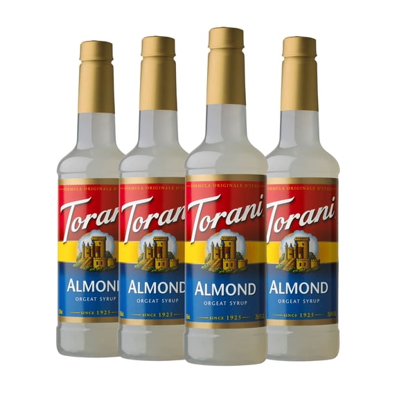 (4 pack) Torani Almond Flavoring Syrup, Coffee Flavoring, Drink Mix, 25.4 oz
