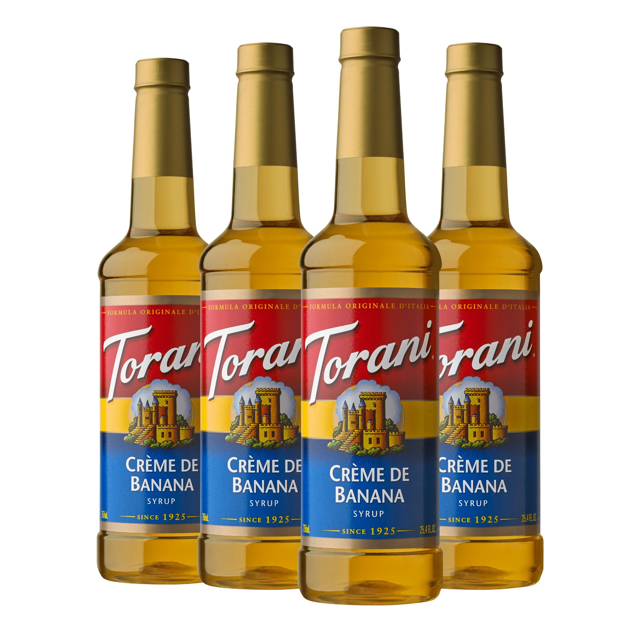 (4 pack) Torani Creme De Banana Flavoring Syrup, 25.4 fl oz