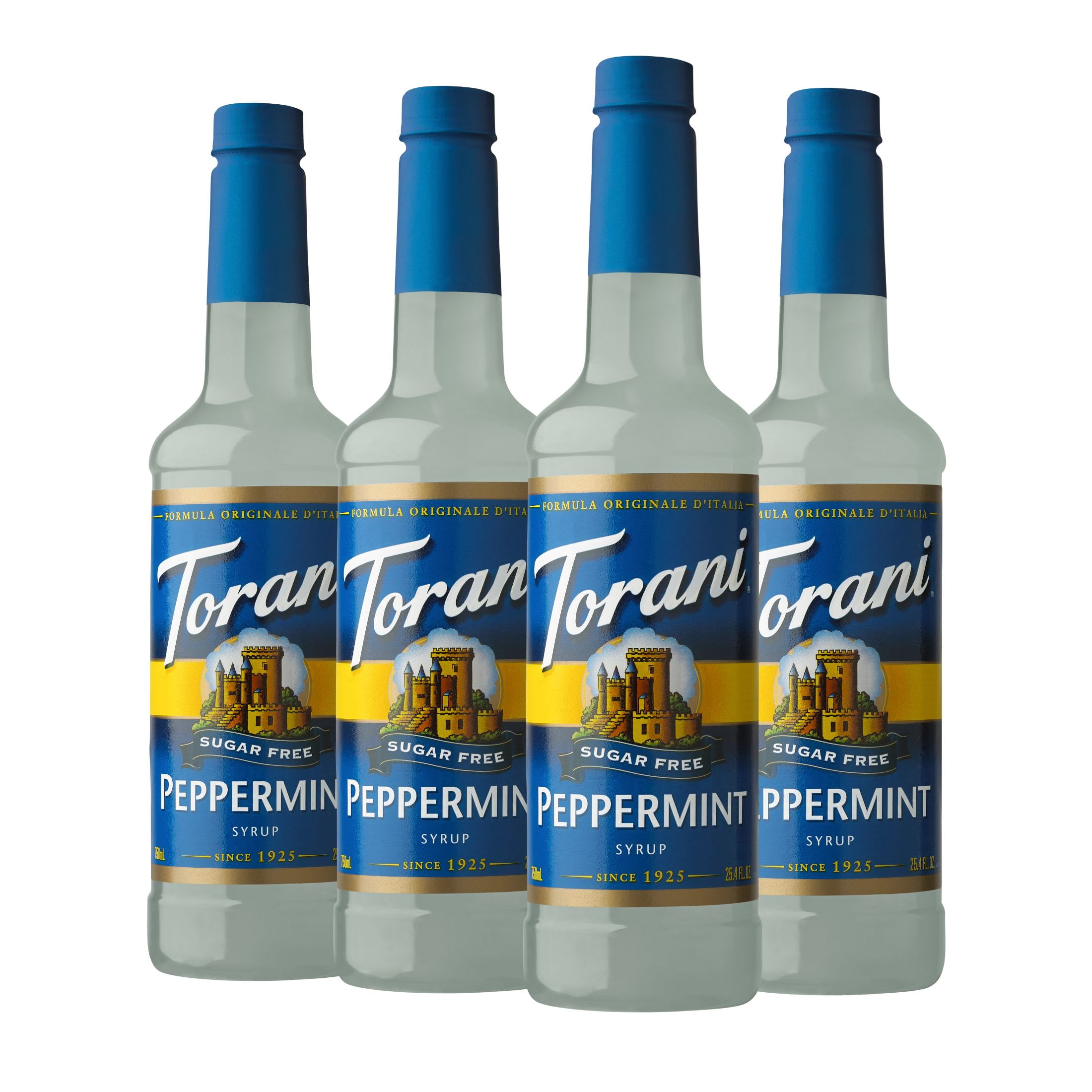 (4 pack) Torani Sugar Free Peppermint Flavored Syrup, 25.4 fl oz
