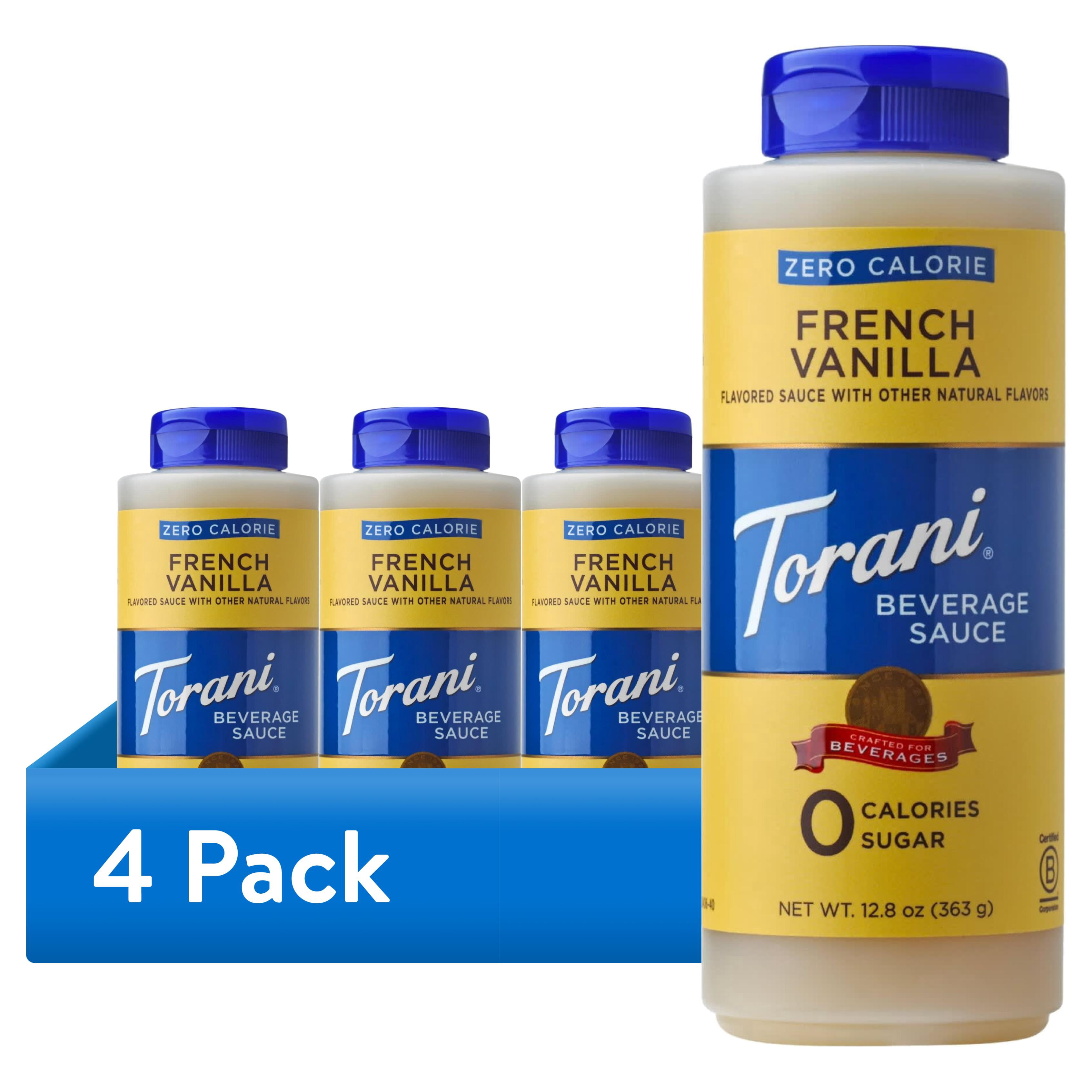 (4 pack) Torani Zero Calorie French Vanilla Sauce, 12.8 oz