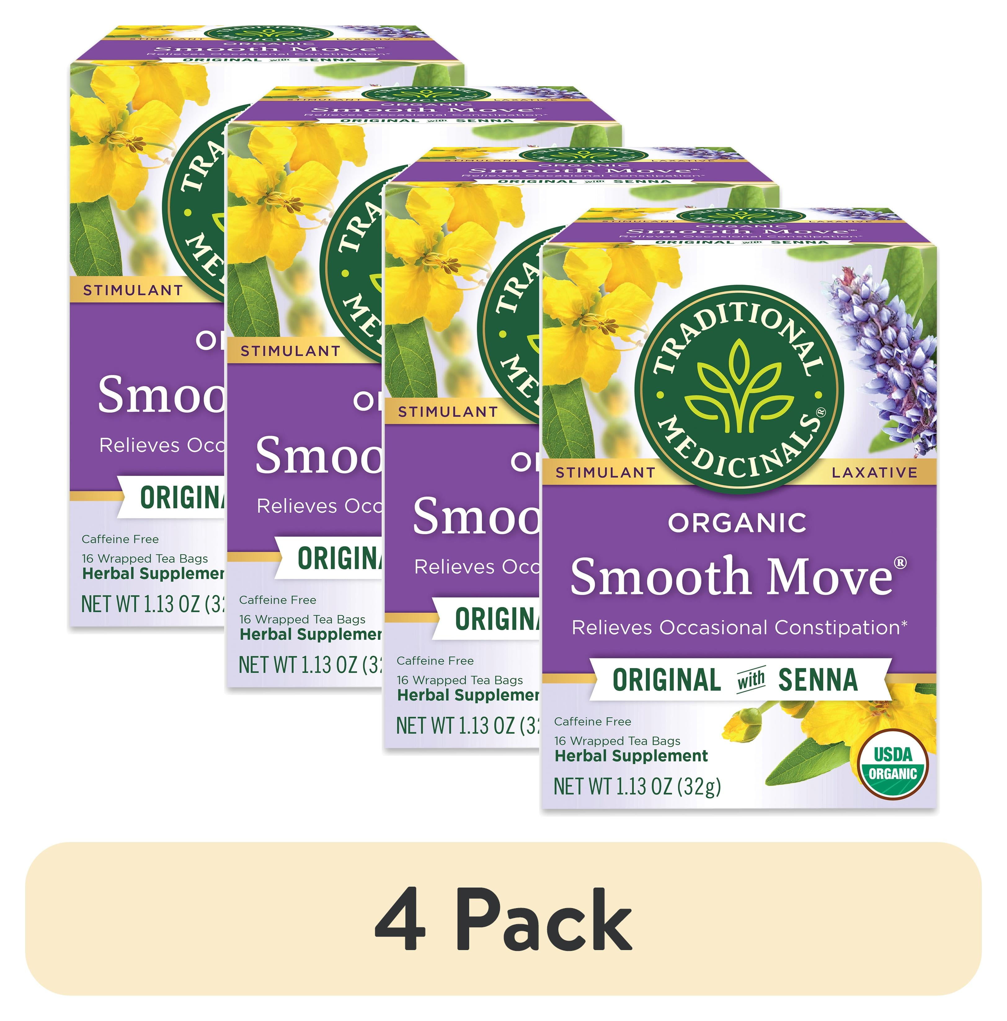4 pack) Traditional Medicinals Organic Smooth Move Senna Laxative