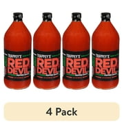 (4 pack) Trappey's Red Devil Cayenne Pepper Hot Sauce, 32 fl oz