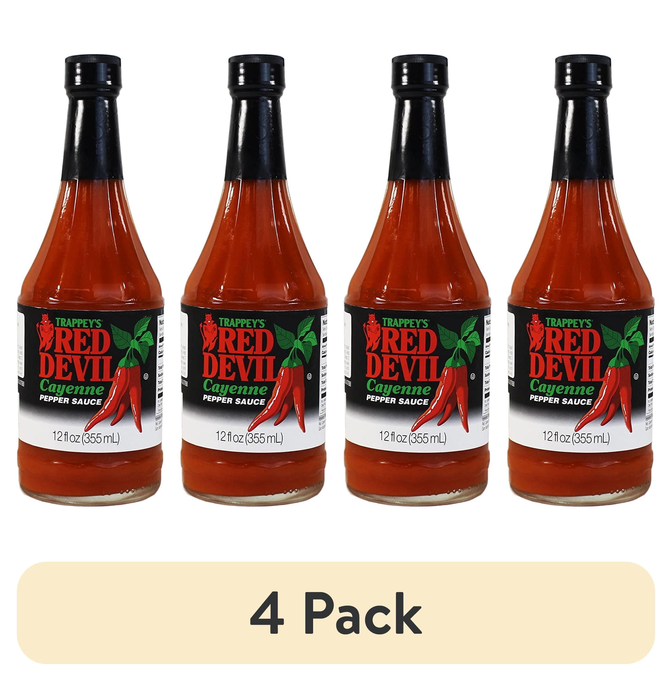 (4 pack) Trappey's Red Devil Sauce Hot 12 fl oz (Pack of 2 ) - Walmart.com