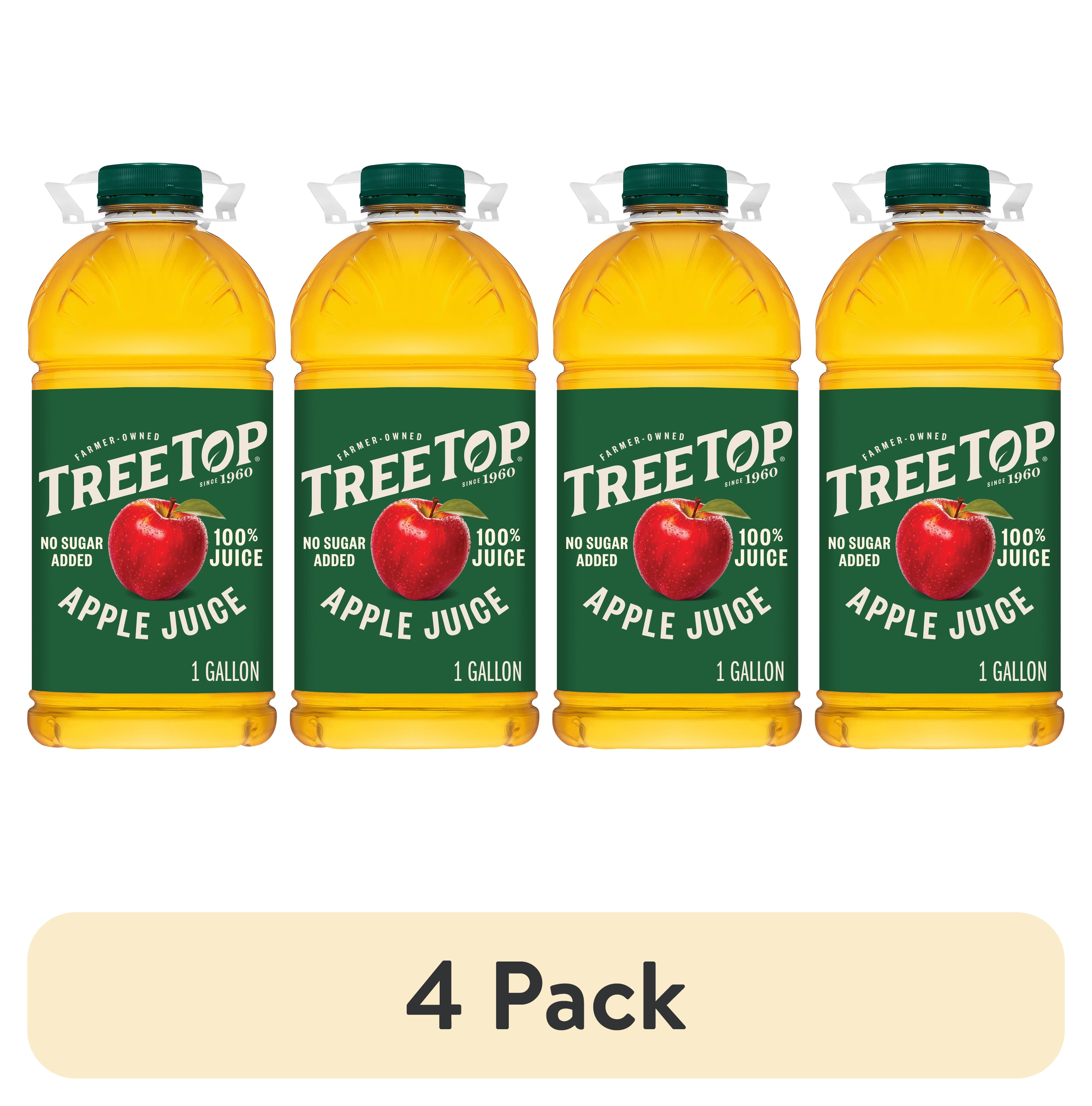 4 pack) Tree Top 100% Apple Juice, Made with 100% Fruit