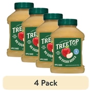 (4 pack) Tree Top No Sugar Added Apple Sauce Jar, No Artificial Flavors or Colors, 47.3 Oz