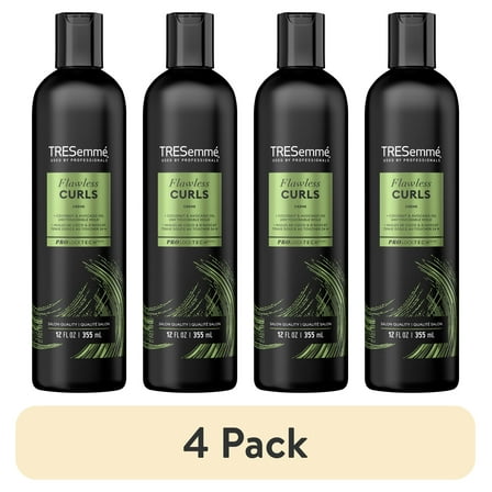 (4 pack) Tresemme Flawless Curls Hair Crème 24H Touchable Hold with Pro Lock Tech, 12 oz