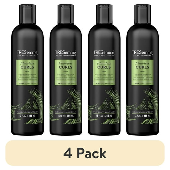 (4 pack) Tresemme Flawless Curls Hair Crème 24H Touchable Hold with Pro Lock Tech, 12 oz