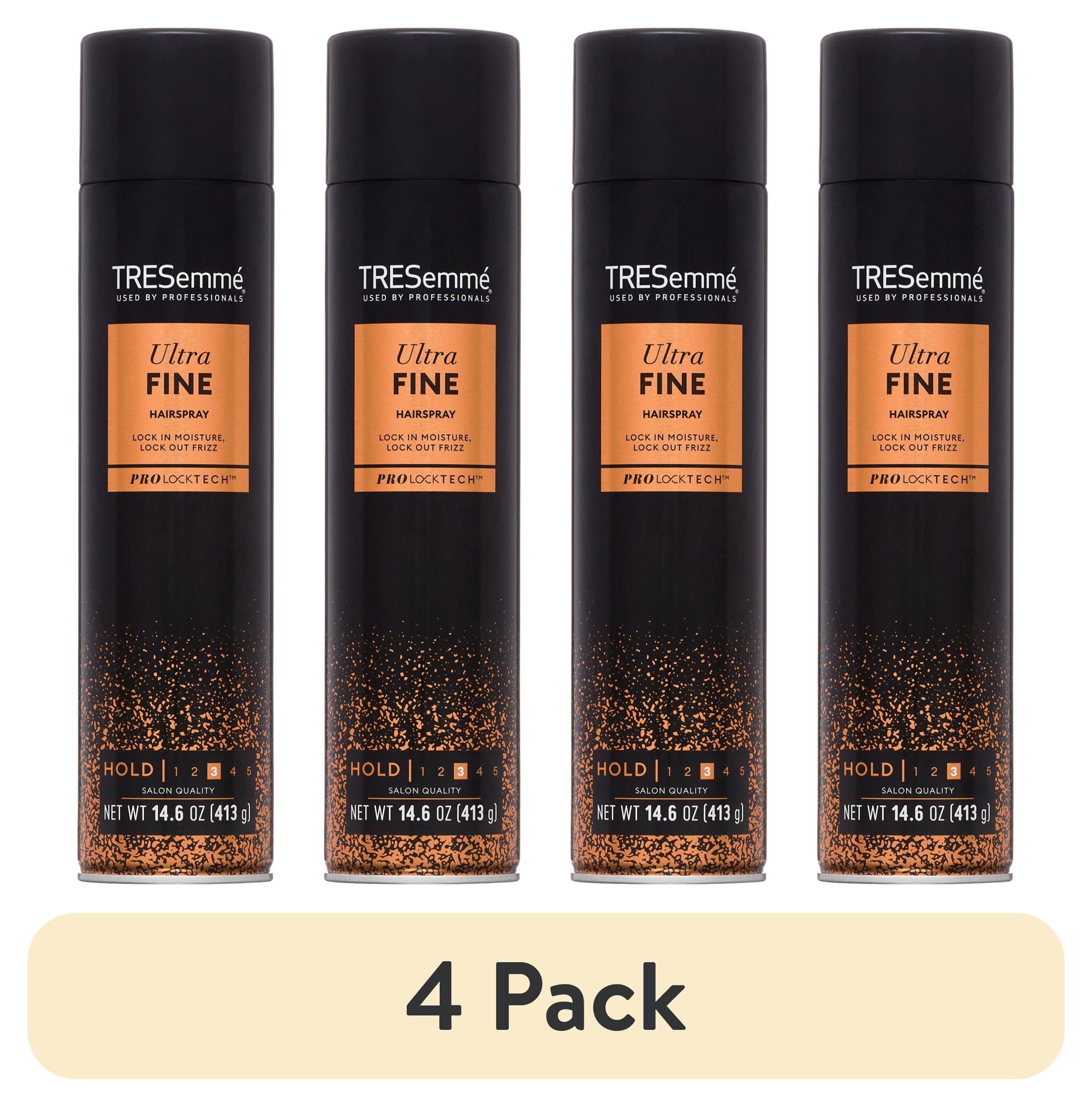 (4 pack) Tresemme Ultra Fine Hair Spray 24H Frizz Control with Pro Lock Tech, 14.6 oz