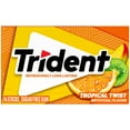 thumbnail image 1 of (4 pack) Trident Sugar Free Gum, Tropical Twist, Regular Size, 14 Pieces, 1 of 1