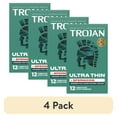 thumbnail image 1 of (4 pack) Trojan Ultra Thin Plus Spermicide Latex Lubricated Condoms for Men, 12 Count, 1 of 15