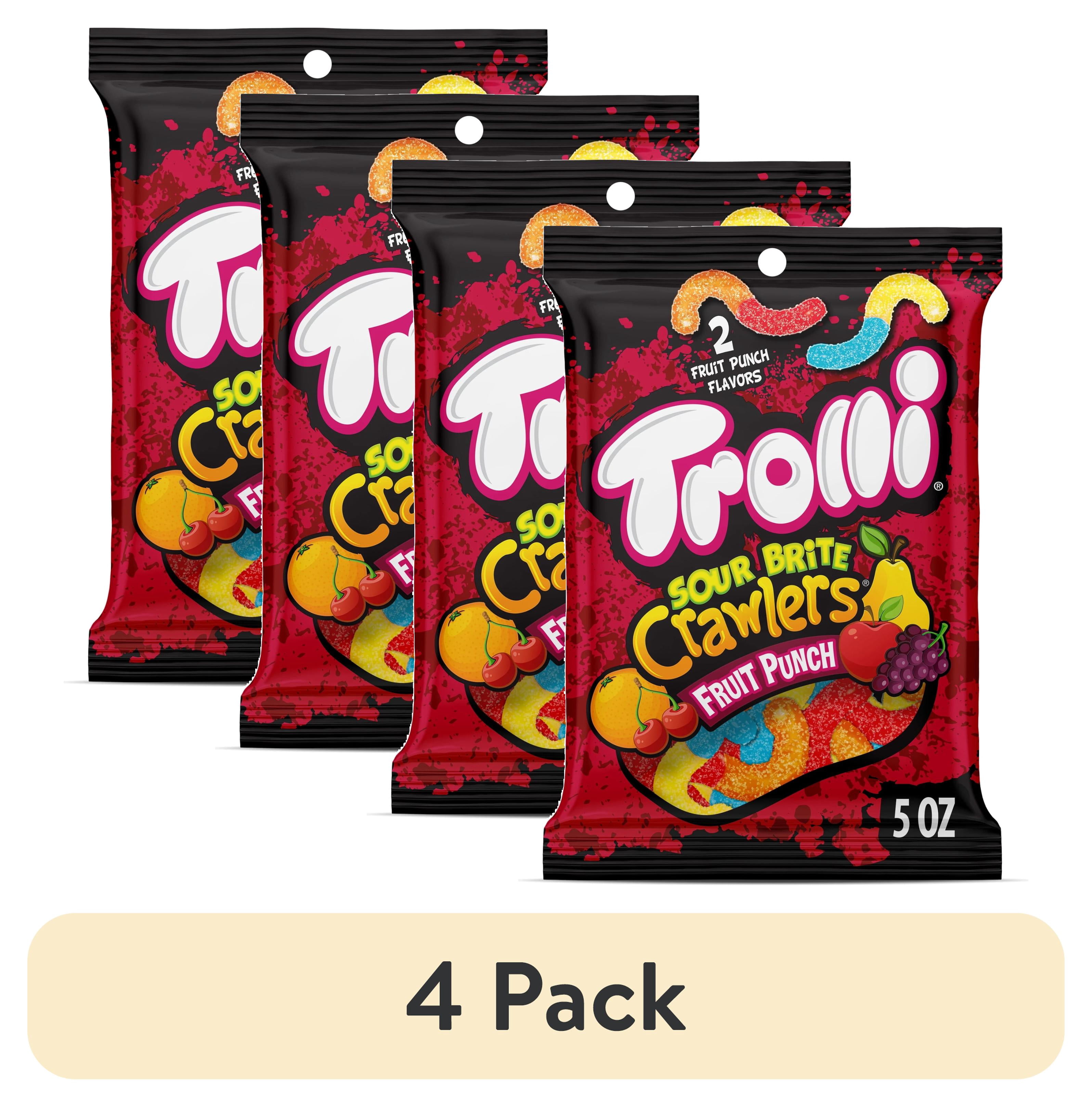 5 pack) Trolli Sour Brite Crawlers Candy, Fruit Punch, Sweet and