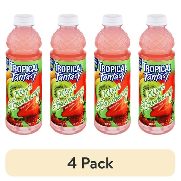 (4 pack) Tropical Fantasy Kiwi Strawberry Juice, 24oz