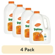 (4 pack) Tropicana Pure Premium Original No Pulp, 100% Orange Juice, Smooth Texture, 128 fl oz Jug