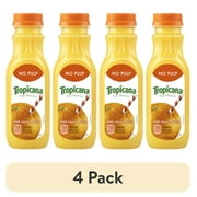 (4 pack) Tropicana Pure Premium 100% Orange Juice Original, No Pulp, Single Serve, 11 fl oz bottle