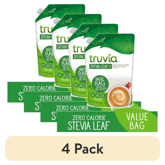 (4 pack) Truvia® Calorie-Free Sweetener from The Stevia Leaf Value Bag, 17 oz