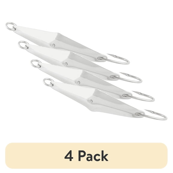 (4 pack) Tsunami Sea Spoon Trolling Fishing Lure 3 in Size 4/0 Silver