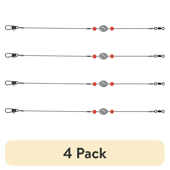 (4 pack) Tsunami Black Wire Egg Sinker Fishing Rig 3/4 oz. – 2 Pack