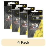 (4 pack) Tsunami Guide Series Sabiki Rig Fishing Lure with Green Glow Head and Flash Tail - Size 6