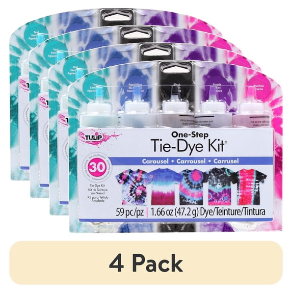 (4 pack) Tulip One Step Tie Dye Kit: Carousel Colors