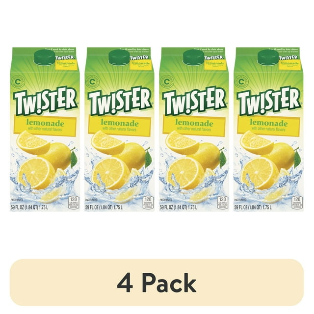 (4 pack) Tropicana Twister Lemonade Flavored Drink, 59 fl oz Carton