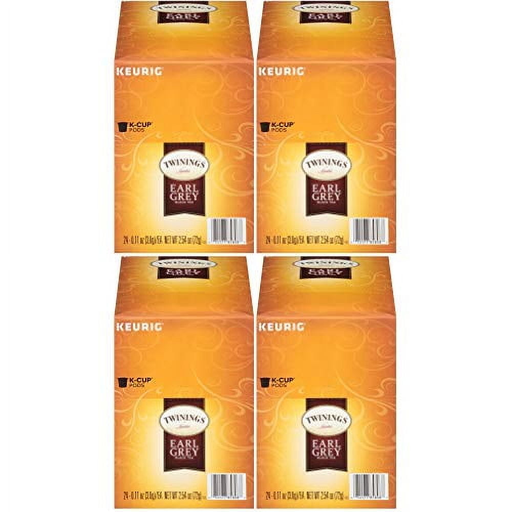 (4 pack) Twinings Earl Grey Black Tea K-Cup Pods for Keurig, Citrus & Bergamot, 24 Count