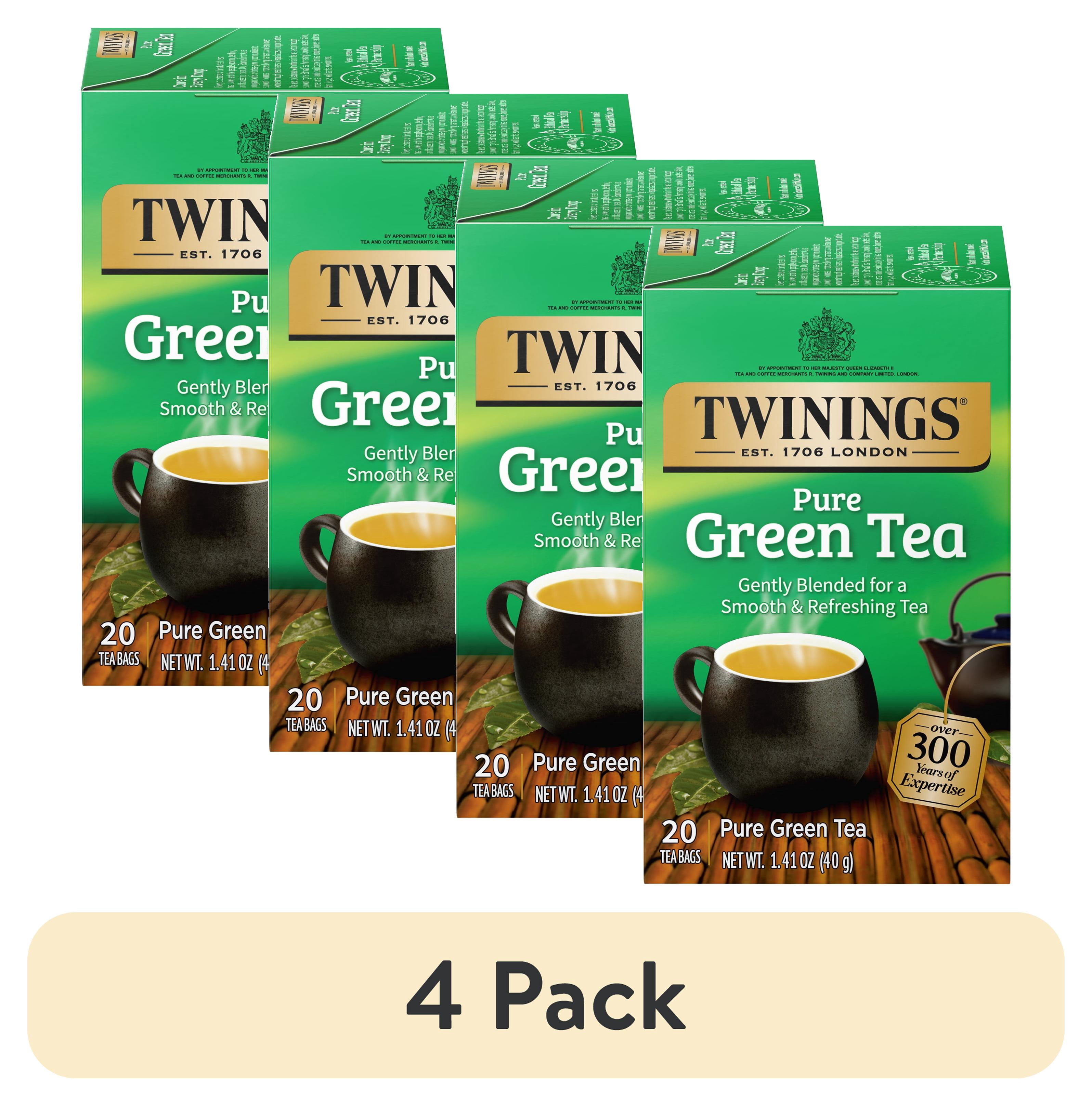 (4 pack) Twinings Pure Green Tea Bags, 20 Count Box
