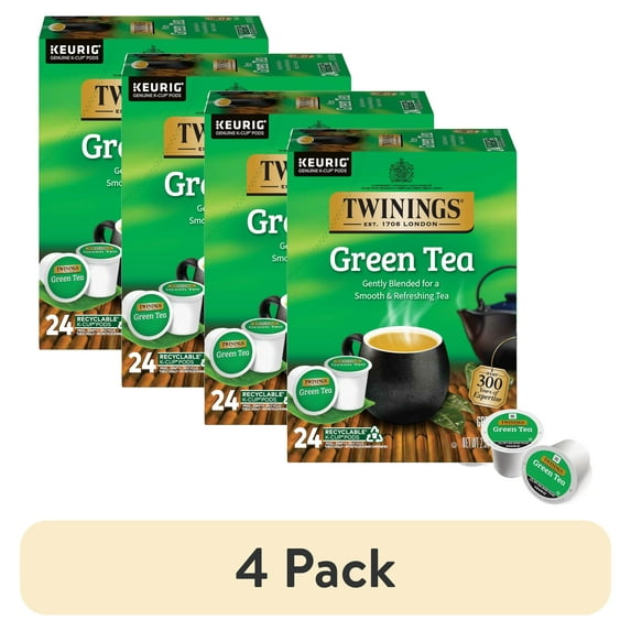 (4 pack) Twinings Pure Green Tea K-Cup® Pods for Keurig, 24 Count
