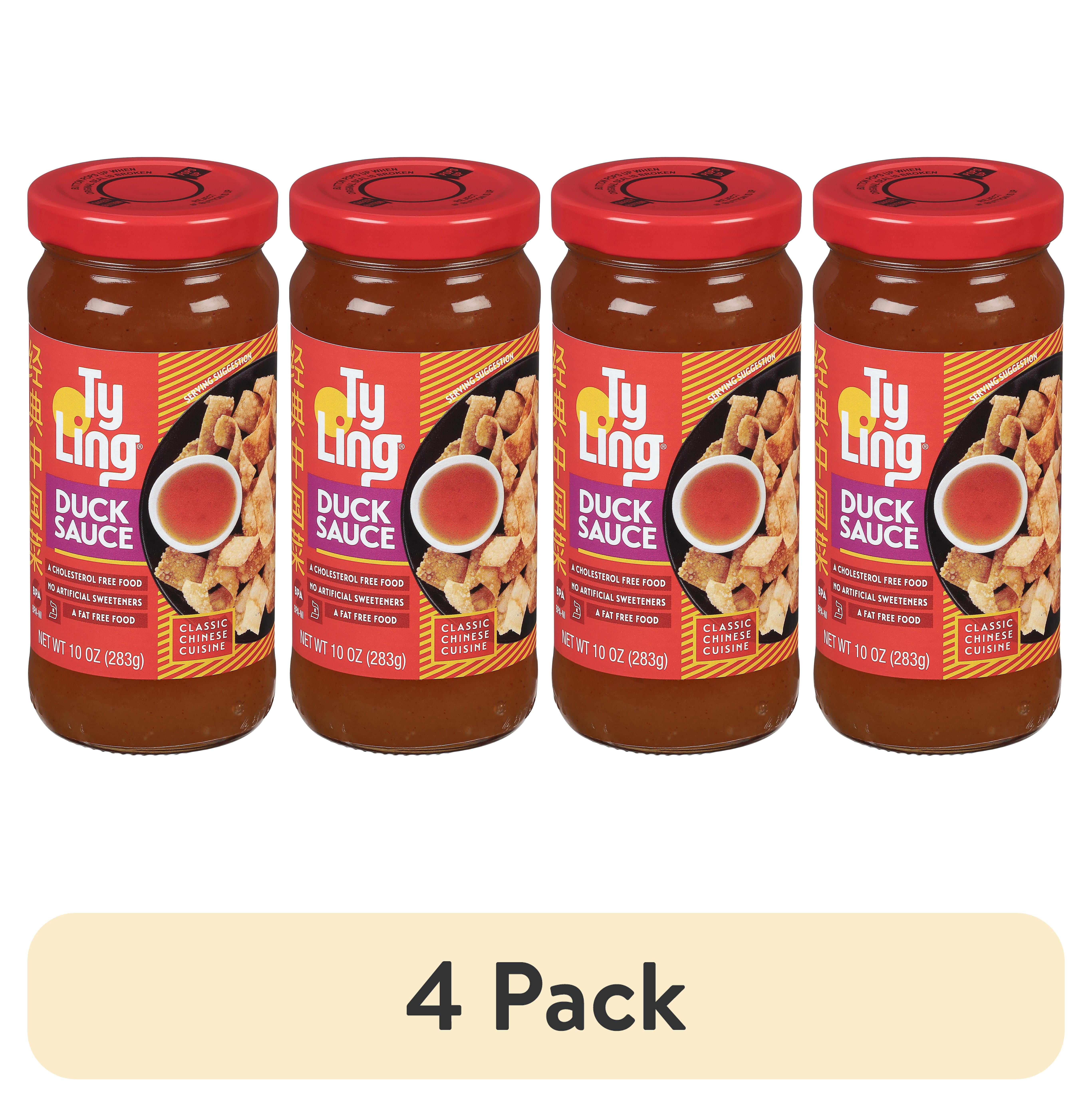 (4 pack) Ty Ling Duck Sauce 10 oz - Classic Chinese Cuisine with Allergens Information
