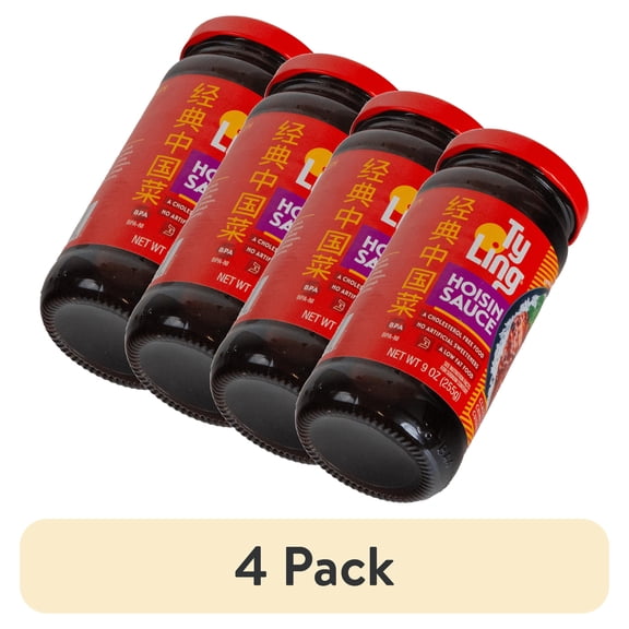 (4 pack) Ty Ling Hoisin Cooking Sauce, 9 fl oz, Liquid, Shelf Stable