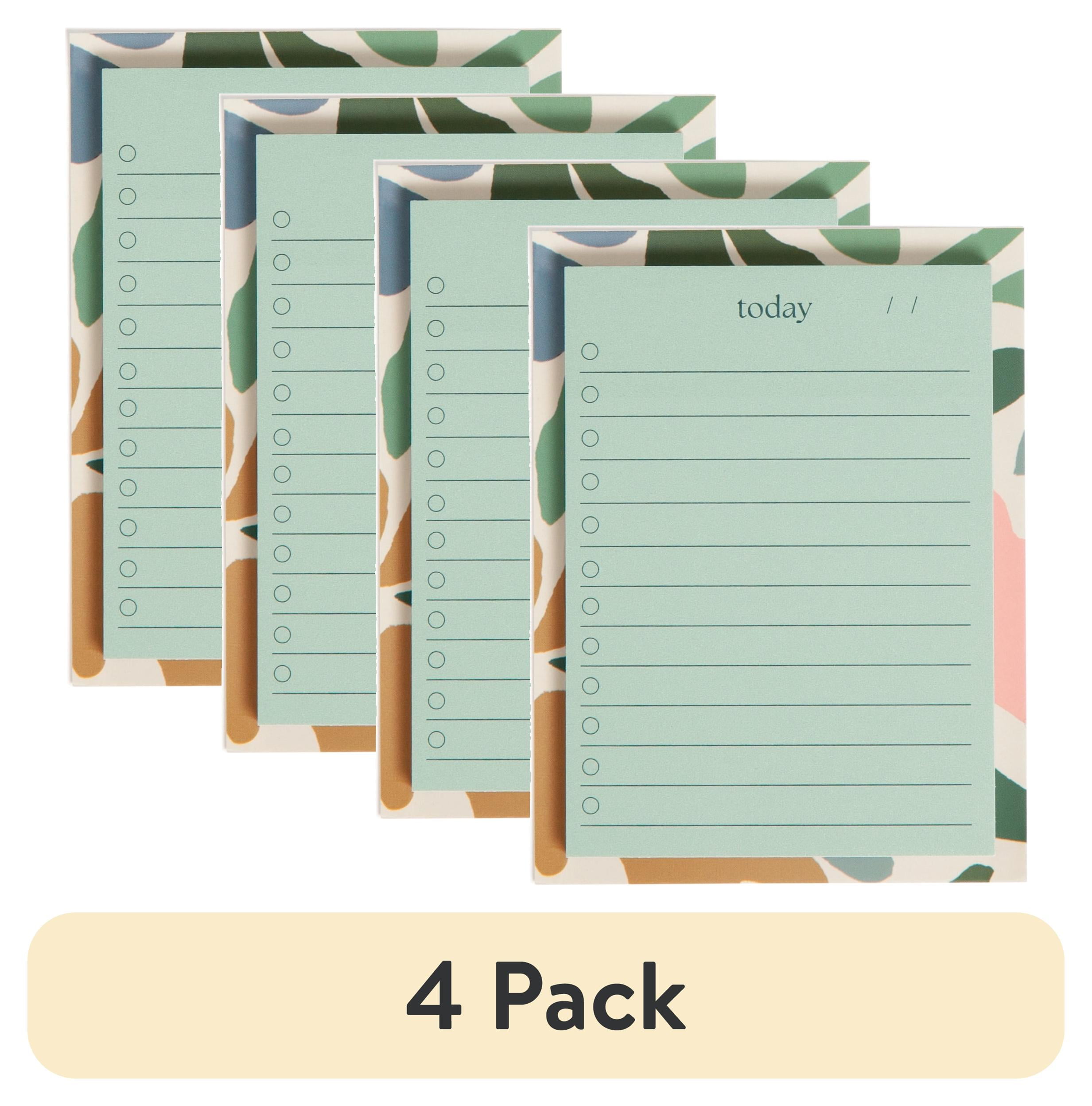 (4 pack) U Brands Daily Sticky Notes with Lines, 4 x 2.9 in., 60 Sheets ...