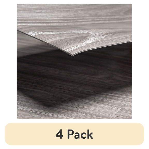 (4 pack) UMIGGEE Gray Peel Stick Flooring 35-in x 5.7-in x 1.0mm 10-Pcs Vinyl Flooring Wood Grain Floor Tiles Easy to Install for Bathroom Kitchen Living Room