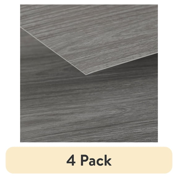 (4 pack) UMIGGEE Gray Peel Stick Flooring 35-in x 5.7-in x 1.0mm 10-Pcs Vinyl Flooring Wood Grain Floor Tiles Easy to Install for Bathroom Kitchen Living Room Home Decor