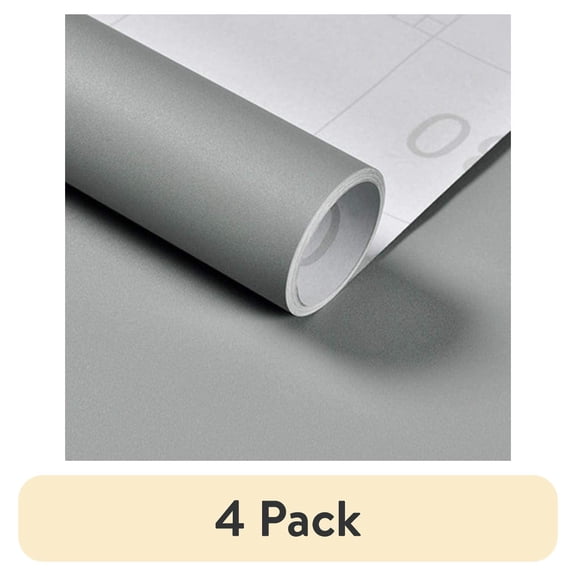 (4 pack) UMIGGEE Grey Wallpaper Self Adhesive Wallpaper Peel and Stick Contact Paper Grey 15.7-in x 118-in Wallpaper for Home Decoration Removable Wallpaper PVC DIY Crafts Wall