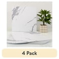 thumbnail image 1 of (4 pack) UMIGGEE Marble Peel and Stick Floor Tile Self Adhesive Vinyl Flooring 11.8-in x1.8-in x1.0mm (10-pcs) For Kitchen Living Room Bedroom Home Decoration (9.6 Sq. ft./Pack), 1 of 9