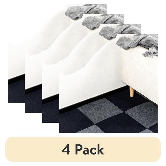(4 pack) UMIGGEE Peel and Stick Carpet Tiles 11.8" x 11.8" Navy Blue Self-Adhesive Square Soft Carpet Floor Tiles Carpet Easy Install DIY Floor Tiles for Kids Room Bedroom Dining Room 10-pcs (9.7 sq. ft./Box)