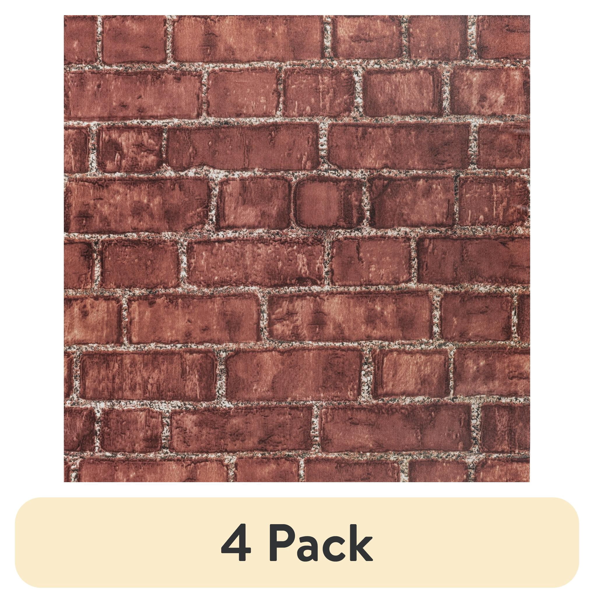 (4 pack) UMIGGEE Red Brick Wallpaper Peel and Stick Wallpaper Brick ...