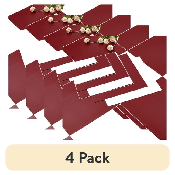 (4 pack) UMIGGEE Red and White Vinyl Flooring 12"x12" (10Pcs/Pack) Peel and Stick Floor Tile/Coverings Easy to Install for Kitchen Living Room (10 sq. ft./Pack, 5 Black and 5 White)