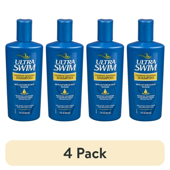 (4 pack) UltraSwim Chlorine Removal Shampoo, Moisturizing Formula 7 oz
