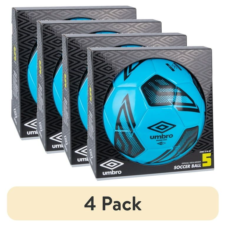 4 pack) Umbro Diamond Viper Size 5 Soccer Ball, Blue