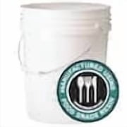 (4 pack) (4 pack) United Solutions 5 Gallon Round Utility Bucket, Comfort Handle, Plastic, White, PN0149, 1 Each