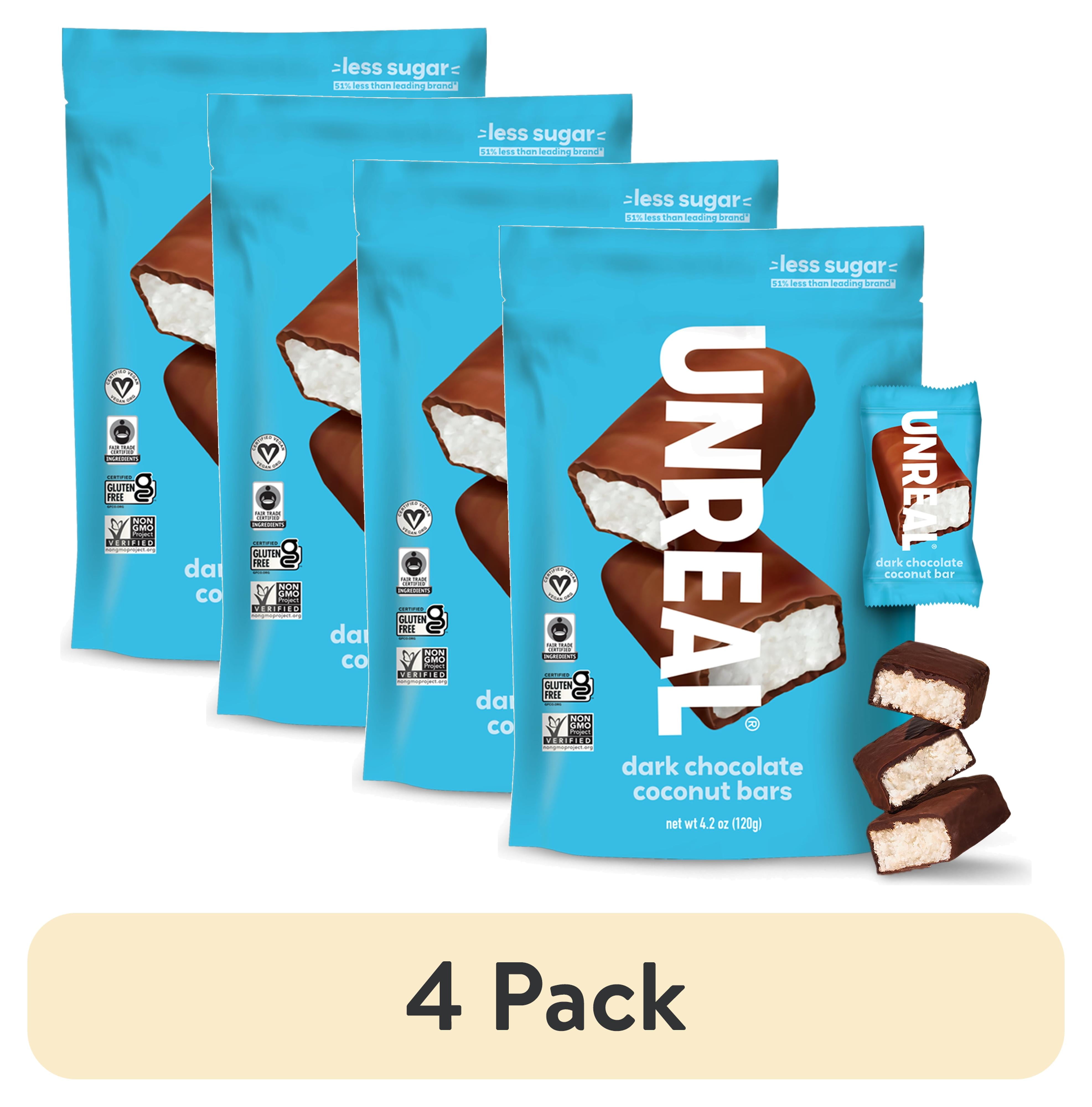 (4 pack) Unreal Dark Chocolate Coconut Bars, 4.2 oz Gluten Free
