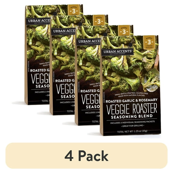 (4 pack) Urban Accents Veggie Roaster, Roasted Garlic and Rosemary 1.25 oz