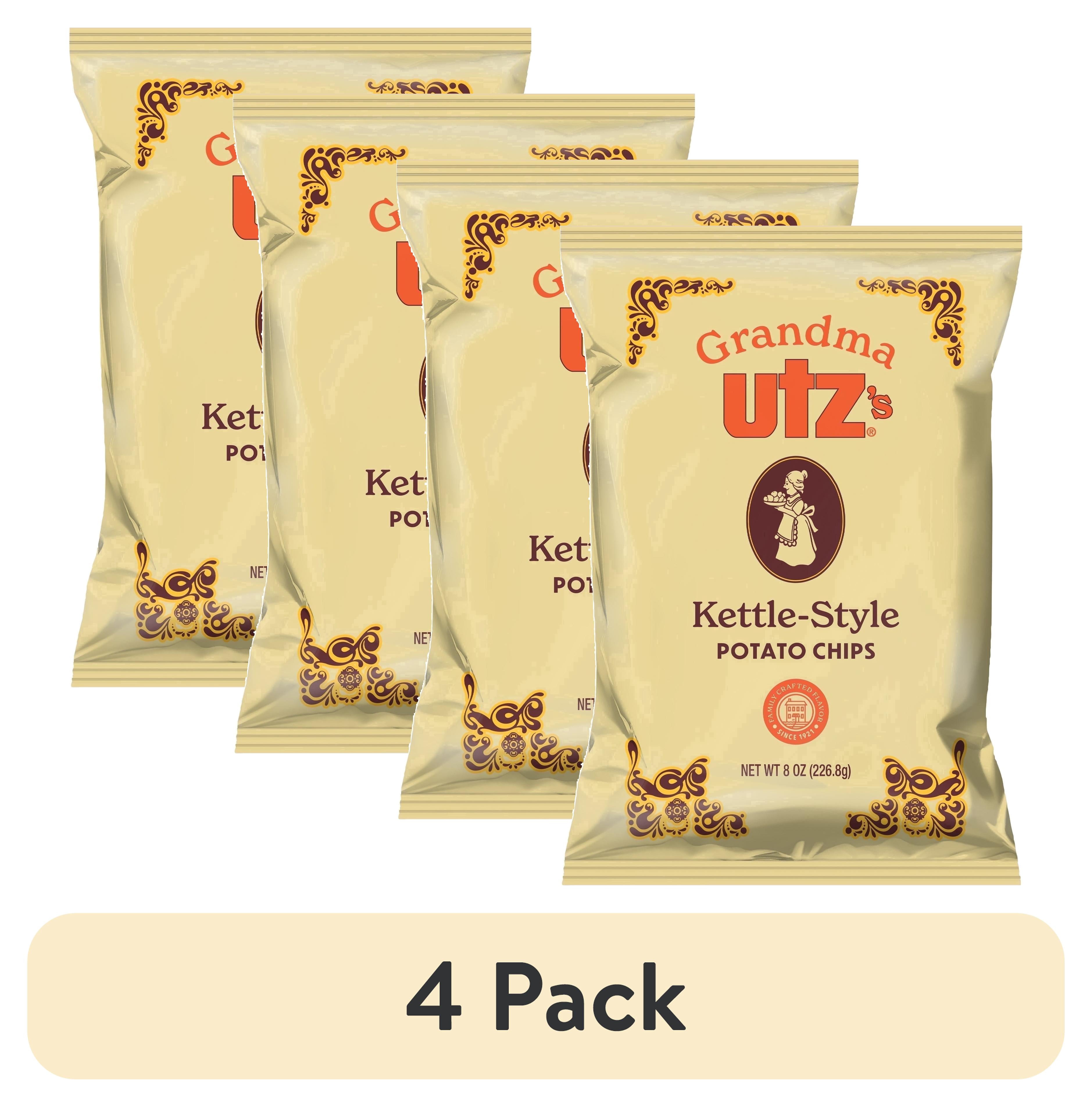 (4 pack) Utz Grandma Utz's Kettle-Style Original Potato Chips, 8 oz
