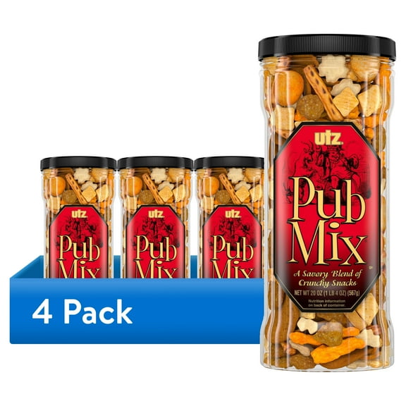 (4 pack) Utz Pub Mix, 20 oz Barrel