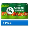 thumbnail image 1 of (4 pack) V8 Original 100% Vegetable Juice, 11.5 fl oz Can, 24 Count (4 Packs of 6), 1 of 13