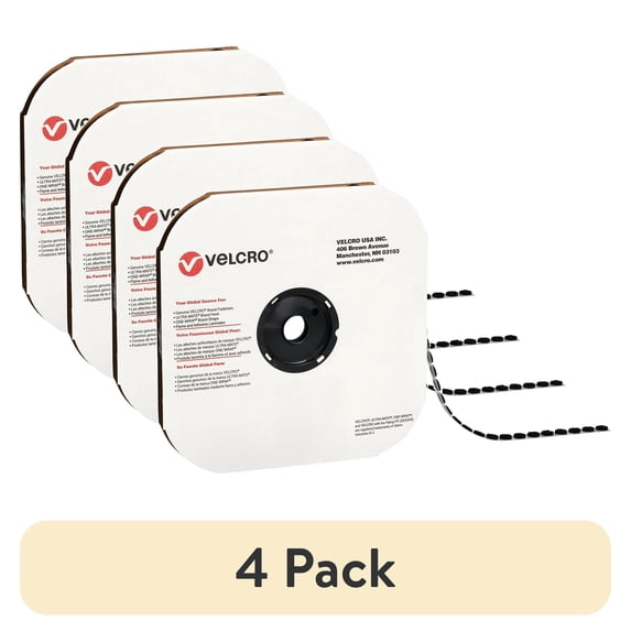 (4 pack) Velcro Brand Tape Dots Hook,3/4",Blk,PK1028 VEL125